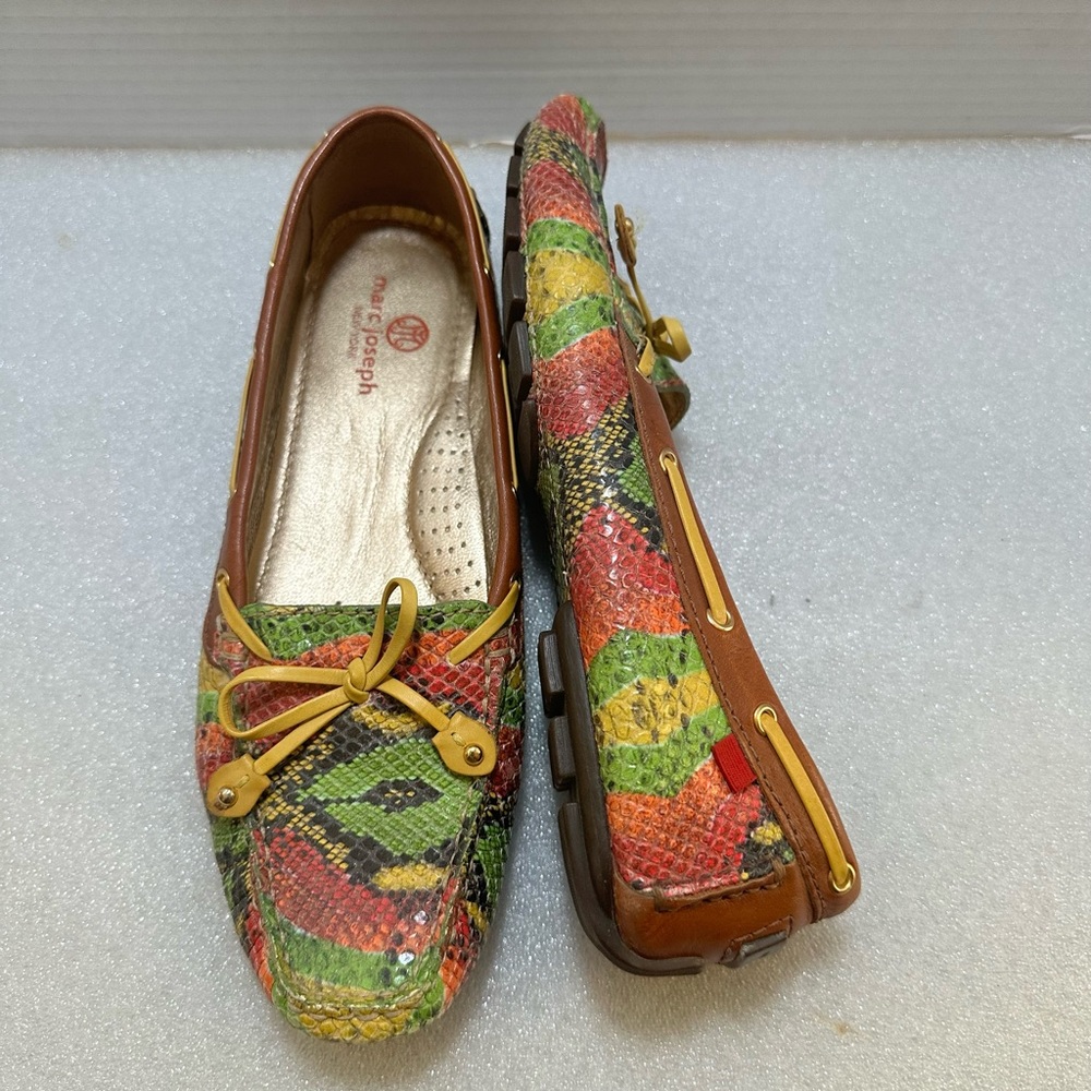 Marc Joseph RARE Multicolor Women's Leather Loafers Size 9 - Picture 1 of 9